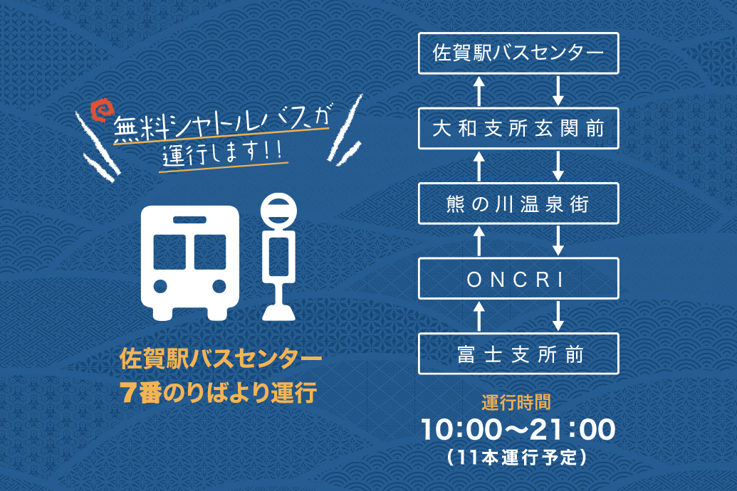 無料シャトルバス時刻表