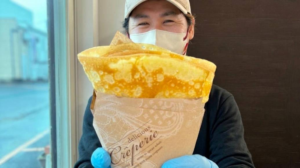 パリッと食感にハマる！唐津『お米のおかし屋さん』の米粉クレープ